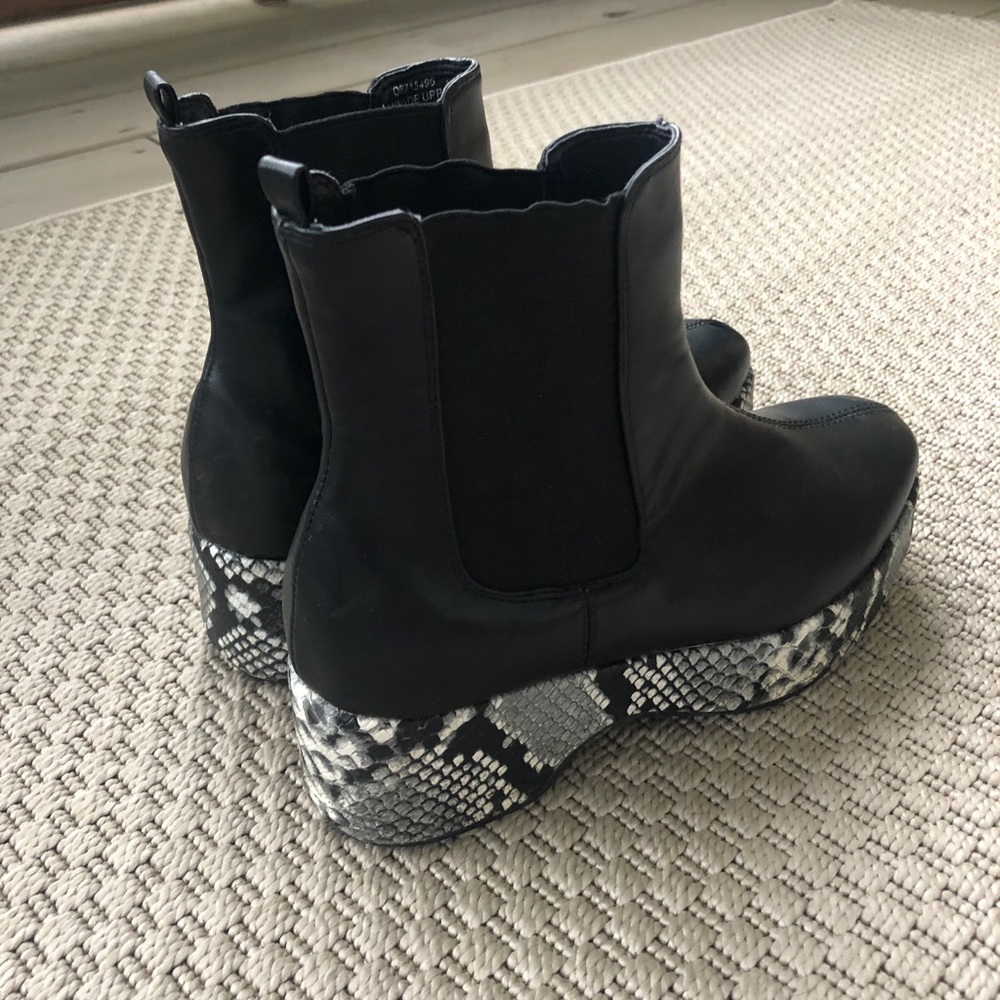 Black Snakeskin Urban Outfitters Booties